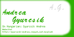 andrea gyurcsik business card